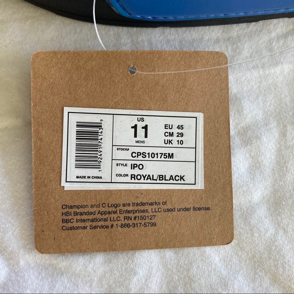 Men’s Champion Royal/Black Slides - Picture 3 of 9